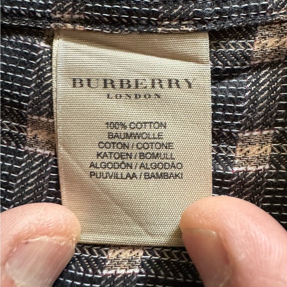 Burberry London Men's Woven Button Up Shirt - Picture 6 of 8